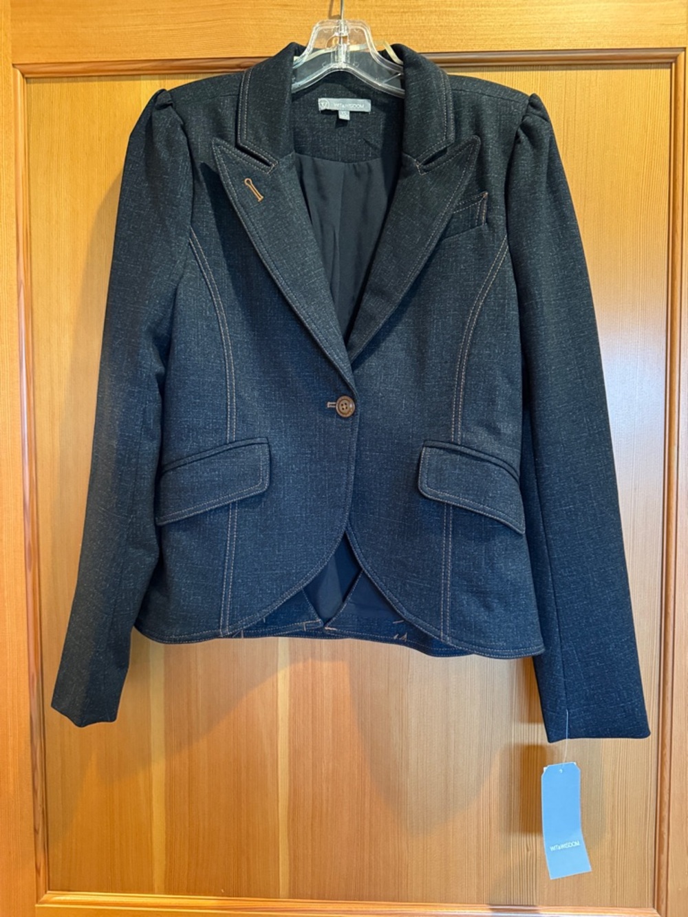 NWT-Wit & Wisdom Black Single-Button Tailored Blazer